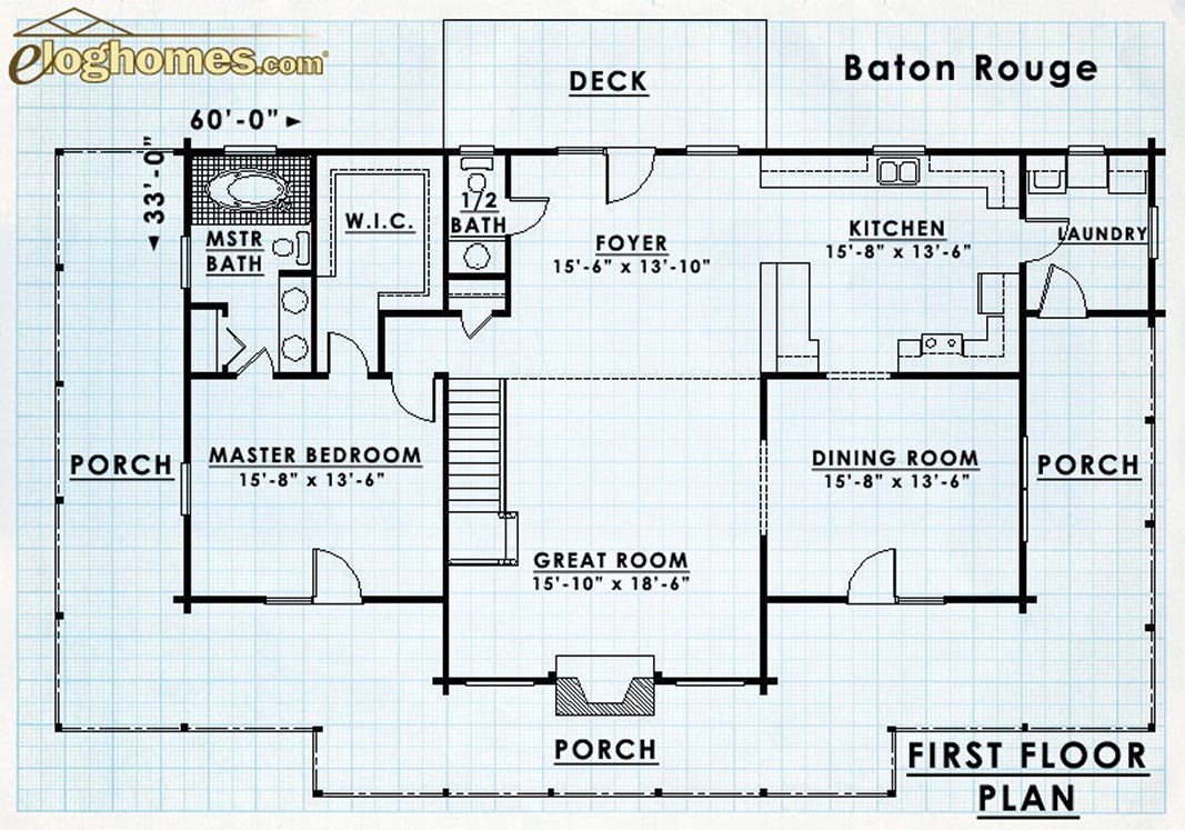 Baton Rouge First Floor floor plan