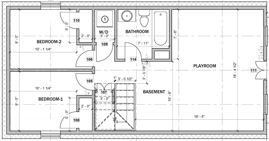Vista 3 + Basement Basement Level floor plan